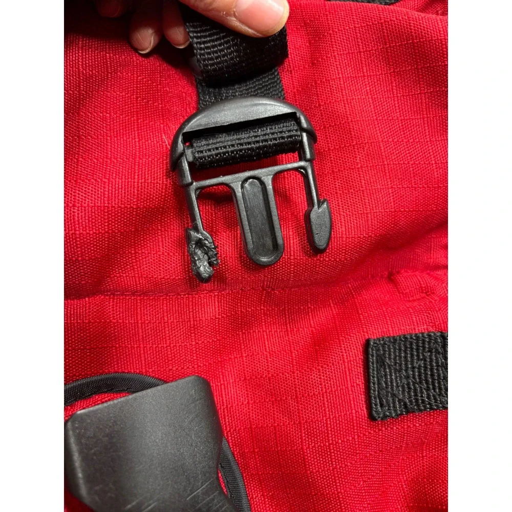 Outward Hound Dog Backpack Red Hiking Pet Travel Gear Reflective Adjustable Bag